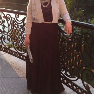 Tahari purple prom dress